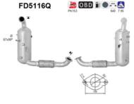 FD5116Q ORION AS - Filtr DPF FORD C-MAX 1.6 TD TDCi diesel 