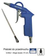 0211.5 ADLER - Pistolet do przedmuchu krótka długa dysza 15cm