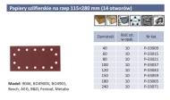 P-33037 MAKITA - PAPIER SZLIFIERSKI 10szt. 115 x 280mm K100  (14-OTWORÓW)