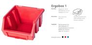 ERG1CZEPG001 PATROL - PATROL ERGOBOX 1 CZERWONY, 116 x 112 x 75mm