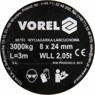 80753 VOREL - VOREL PRZYCIĄGARKA ŁAŃCUCHOWA  3T   80753