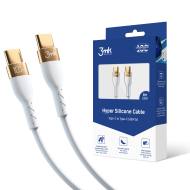 5903108464598 3MK - Kabel Accessories - 3mk Hyper Silicone Cable C to C 2m 100W White
