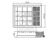 174013 FEBI - AIR FILTER FOR CRANKCASE VENTILATION 