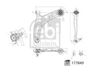 177849 FEBI - WITH BUSHES, JOINT AND LOCK NUT 