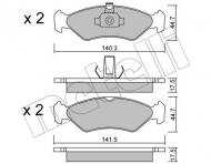 22-0088-0 METELLI - KLOCKI HAM.FORD FIESTA KA 89- 