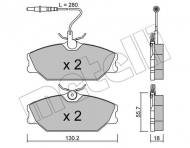 22-0142-0 METELLI - KLOCKI HAM.RENAULT LAGUNA 93-01 CZUJ 