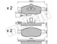 22-0146-1 METELLI - KLOCKI HAM.FORD MONDEO 93-00 CZUJ 