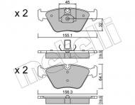 22-0207-3 METELLI - KLOCKI HAM.BMW 5 E39 96-03 