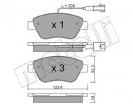 22-0321-0 METELLI - KLOCKI HAM.FIAT STILO 1,2/GRANDE 1,4 