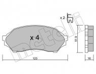 22-0387-0 METELLI - KLOCKI HAM.MAZDA 323 98-03 