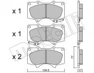 22-0454-0 METELLI - KLOCKI HAM.TOYOTA LANDCRUISER 02- D-4D 