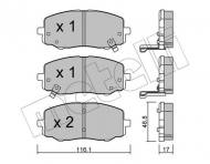 22-0912-0 METELLI - KLOCKI HAM.HYUNDAI I20 08- 