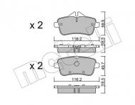 22-0968-0 METELLI - KLOCKI HAM.TYŁ MERCEDES A W176 13- 