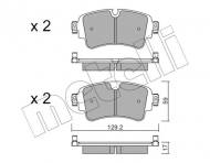 22-1129-0 METELLI -  KLOCKI HAM.AUDI A4 15- TYL 