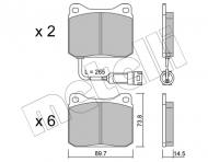 22-1149-0 METELLI - KLOCKI HAM.PRZOD 