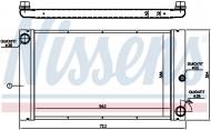 60762 NISSENS - CHŁODNICA WODY BMW 5 E60-E61 (03-), BMW 7 E65-E66-E67-E68 (0