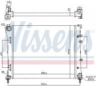 61935 NISSENS - CHŁODNICA WODY FIAT 500 (312) (07-), FIAT PANDA (312, 319, 5