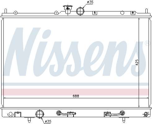 Produkt 62893 Nissens Chłodnica Wody Mitsubishi Outlander (Cu2, 5W) (03-) - Sklep Internetowy