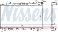 629731 NISSENS - CHŁODNICA WODY INFINITI G, NISSAN PRIMERA (P10, W10) (90-)