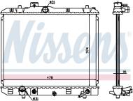 630706 NISSENS - CHŁODNICA WODY OPEL AGILA B (07-), SUZUKI SPLASH (08-), VAUX