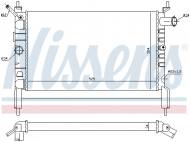 632761 NISSENS - CHŁODNICA WODY OPEL ASTRA F (91-), OPEL ASTRA F CLASSIC (99-