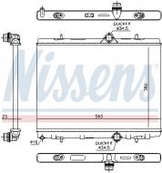 636043 NISSENS - CHŁODNICA WODY CITROEN C4 (10-), CITROEN DS4 (11-), DS DS4 (