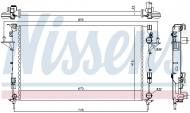 63813 NISSENS - CHŁODNICA WODY RENAULT ESPACE IV (02-), RENAULT LAGUNA II (0