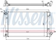 64647A NISSENS - CHŁODNICA WODY TOYOTA AVENSIS (T25#) (03-), TOYOTA COROLLA (