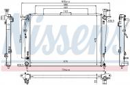 66781 NISSENS - CHŁODNICA WODY KIA SORENTO II (XM) (10-)
