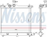 675023 NISSENS - CHŁODNICA WODY HYUNDAI i10  (PA) (08-) 