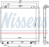 68717 NISSENS - CHŁODNICA WODY NISSAN NAVARA II (D40) (05-), NISSAN PATHFIND