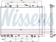 69476 NISSENS - CHŁODNICA WODY ACURA MDX (03-), HONDA MR-V (05-), HONDA PILO