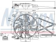 85175 NISSENS - WENTYLATOR CHŁODNICY OPEL ASTRA G (98-), OPEL ZAFIRA A (99-)