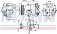 890058 NISSENS - KOMPRESOR KLIMATYZACJI OPEL ASTRA J (09-), OPEL MERIVA B (10