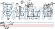 890067 NISSENS - KOMPRESOR KLIMATYZACJI KIA MAGENTIS I (MS) (01-), KIA OPTIMA