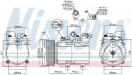 890136 NISSENS - KOMPRESOR KLIMATYZACJI HYUNDAI H1 (A1) (97-), HYUNDAI H-100