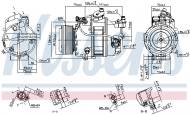 890303 NISSENS - KOMPRESOR KLIMATYZACJI BMW 7 F01-F02-F03-F04 (08-), BMW X6 E