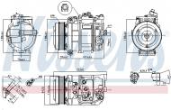 890379 NISSENS - KOMPRESOR KLIMATYZACJI MERCEDES C-CLASS W 204 (07-), MERCEDE