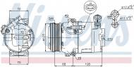 89050 NISSENS - KOMPRESOR KLIMATYZACJI OPEL ASTRA H (04-), OPEL ZAFIRA B (05