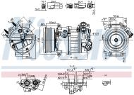 890593 NISSENS - sprężarka klim. VOLVO S60 10- S80 II 06- V60 10- V70 08- XC