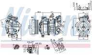 890602 NISSENS - sprężarka klim. AUDI First Fit A 4 / S 4 B9 15- A 5 / S 5 F5