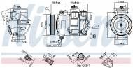 890632 NISSENS - KOMPRESOR KLIMATYZACJI AUDI A 1 / S 1 (8X) (10-), AUDI A 3 /