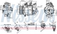 890755 NISSENS - KOMPRESOR KLIMATYZACJI VW NISSENS 