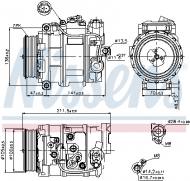 89090 NISSENS - KOMPRESOR KLIMATYZACJI MERCEDES C-CLASS W 203 (00-), MERCEDE