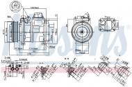 89093 NISSENS - KOMPRESOR KLIMATYZACJI BMW 3 E36 (90-), BMW 5 E34 (88-), ALP