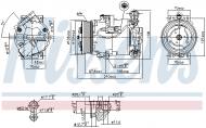 89096 NISSENS - KOMPRESOR KLIMATYZACJI OPEL ASTRA H (04-), OPEL ZAFIRA B (05