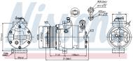 89196 NISSENS - KOMPRESOR KLIMATYZACJI OPEL ASTRA G (98-), VAUXHALL ASTRA G