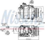 89199 NISSENS - KOMPRESOR KLIMATYZACJI BMW 5 E60-E61 (03-), BMW 6 E63-E64 (0