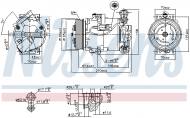 89215 NISSENS - KOMPRESOR KLIMATYZACJI OPEL ASTRA H (04-), VAUXHALL ASTRA H