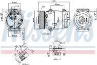 89323 NISSENS - KOMPRESOR KLIMATYZACJI RENAULT MEGANE II (02-), RENAULT SCEN